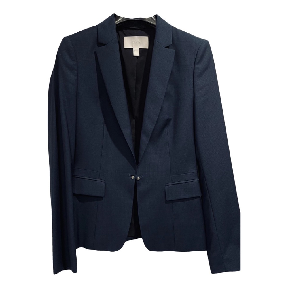 Negotiable! Boss Blue and Green Tailored Blazer with Notched Lapels with pants